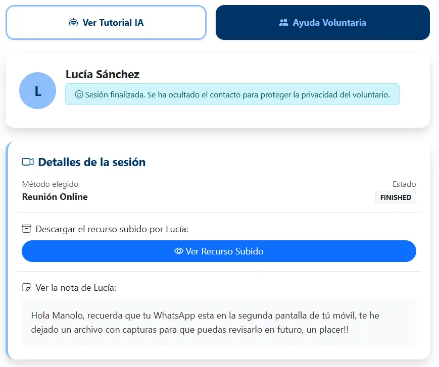 Ejemplo de recursos disponibles
